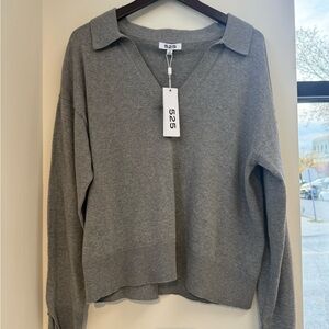 525 Gray V-Neck Sweater